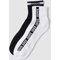 HUGO Socken im 2er-Pack Modell 'SIDE TAPE' in Weiss, Größe 43-46 von HUGO