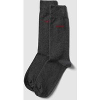 HUGO Socken mit Label-Detail im 2er-Pack in Mittelgrau Melange, Größe 39-42 HUGO Socken mit Label-Detail im 2er-Pack in Mittelgrau Melange, Größe 39-42 von HUGO