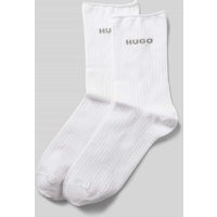 HUGO Socken mit Label-Detail im 2er-Pack in Weiss, Größe 35-38 von HUGO