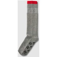 HUGO Socken mit Label-Details Modell 'HOMESOCK' in Mittelgrau Melange, Größe 40-46 von HUGO
