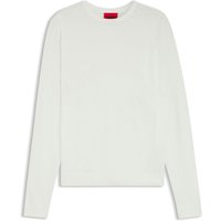 HUGO Softer Rundhalspullover mit Rippbündchen in S von HUGO