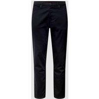 HUGO Straight Fit Jeans mit Label-Patch Modell 'HUGO 634' in Black, Größe 32/32 von HUGO