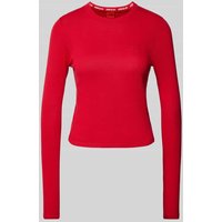 HUGO Strickpullover mit Label-Stitching Modell 'Scallia' in Rot, Größe XL von HUGO