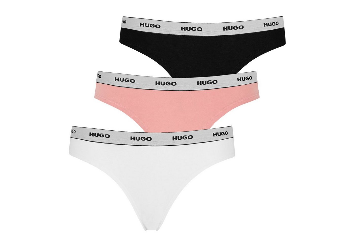 HUGO String Cotton Stretch (3-St) mit Logobund von HUGO