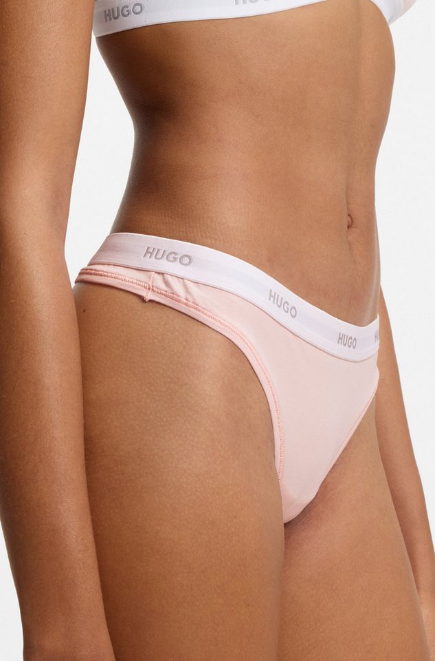 HUGO String ID aus Stretch-Baumwolle mit Logos am Bund von HUGO