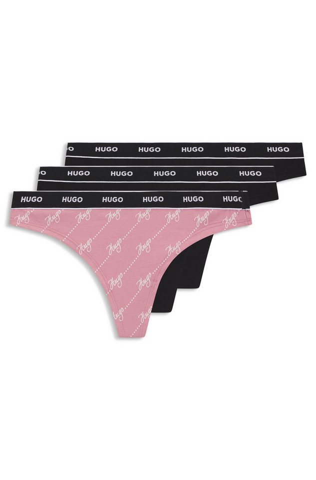 HUGO String TRIPLET THONG DESIGN (3-St) wiederholendes Logo am Bund von HUGO