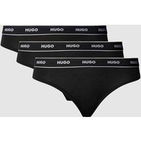 HUGO String mit Logo-Bund im 3er-Pack in Black, Größe L von HUGO