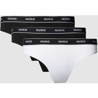 HUGO String mit Logo-Bund im 3er-Pack in Black, Größe L von HUGO