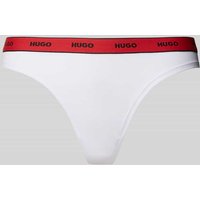 HUGO String mit elastischem Label-Bund Modell 'Carousel' in Weiss, Größe XL von HUGO
