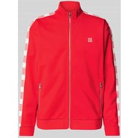 HUGO Sweatjacke mit Label-Stitching Modell 'Dusino' in Rot, Größe M von HUGO
