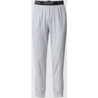 HUGO Sweatpants mit Label-Stitching Modell 'Unite' in Mittelgrau Melange, Größe S HUGO Sweatpants mit Label-Stitching Modell 'Unite' in Mittelgrau Melange, Größe S von HUGO