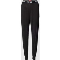 HUGO Sweatpants mit elastischem Logo-Bund Modell 'UNITE' in Black, Größe L von HUGO