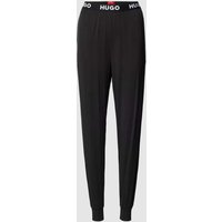 HUGO Sweatpants mit elastischem Logo-Bund Modell 'UNITE' in Black, Größe XS von HUGO