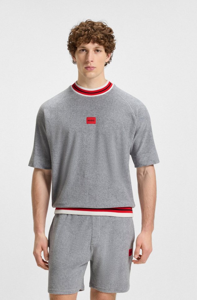 HUGO Sweatshirt JAXON kontrastfarbene Details, relaxed fit, kurze Ärmel HUGO Sweatshirt JAXON kontrastfarbene Details, relaxed fit, kurze Ärmel von HUGO