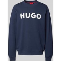 HUGO Sweatshirt mit Label-Detail Modell 'Dem' in Marine, Größe L von HUGO