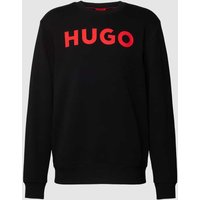 HUGO Sweatshirt mit Label-Detail Modell 'Dem' in Black, Größe L von HUGO