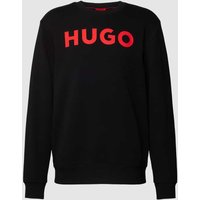 HUGO Sweatshirt mit Label-Detail Modell 'Dem' in Black, Größe M von HUGO