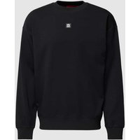 HUGO Sweatshirt mit Label-Patch in Black, Größe XXL von HUGO