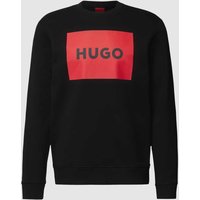 HUGO Sweatshirt mit Label-Print Modell 'Duragol' in Black, Größe S von HUGO