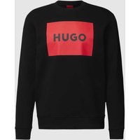 HUGO Sweatshirt mit Label-Print Modell 'Duragol' in Black, Größe XS von HUGO