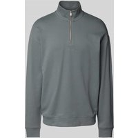 HUGO Sweatshirt mit Label-Print Modell 'Durty' in Stein, Größe M von HUGO