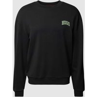 HUGO Sweatshirt mit Label-Stitching in Black, Größe L von HUGO