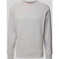 HUGO Sweatshirt mit Label-Stitching in Hellgrau, Größe M von HUGO