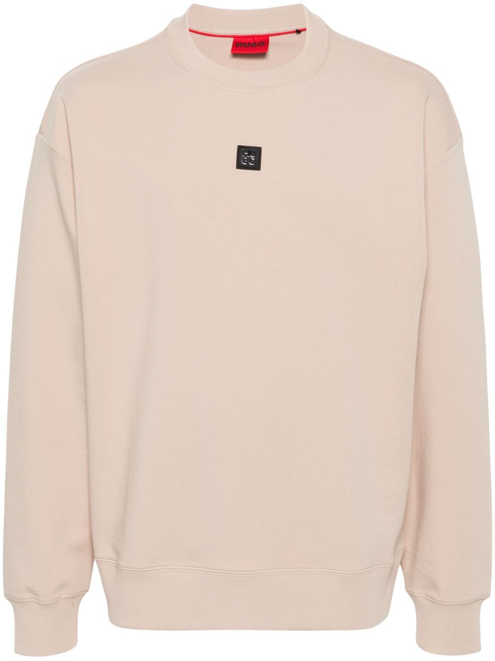 HUGO Sweatshirt mit Logo-Applikation - Nude von HUGO