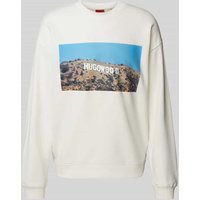 HUGO Sweatshirt mit Motiv-Print Modell 'Dartok' in Offwhite, Größe XXL von HUGO
