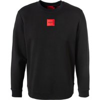 HUGO Herren Sweatshirt schwarz Baumwolle Logo und Motiv von HUGO