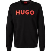 HUGO Herren Sweatshirt schwarz Baumwolle Logo und Motiv von HUGO