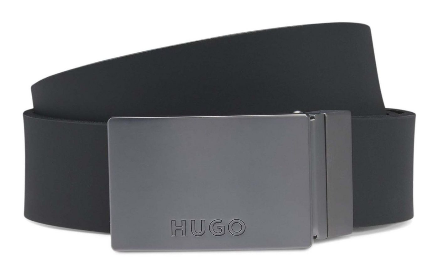 HUGO Synthetikgürtel Giffin-Gm Gb35 Leather Belt aus echtem Rindsleder von HUGO