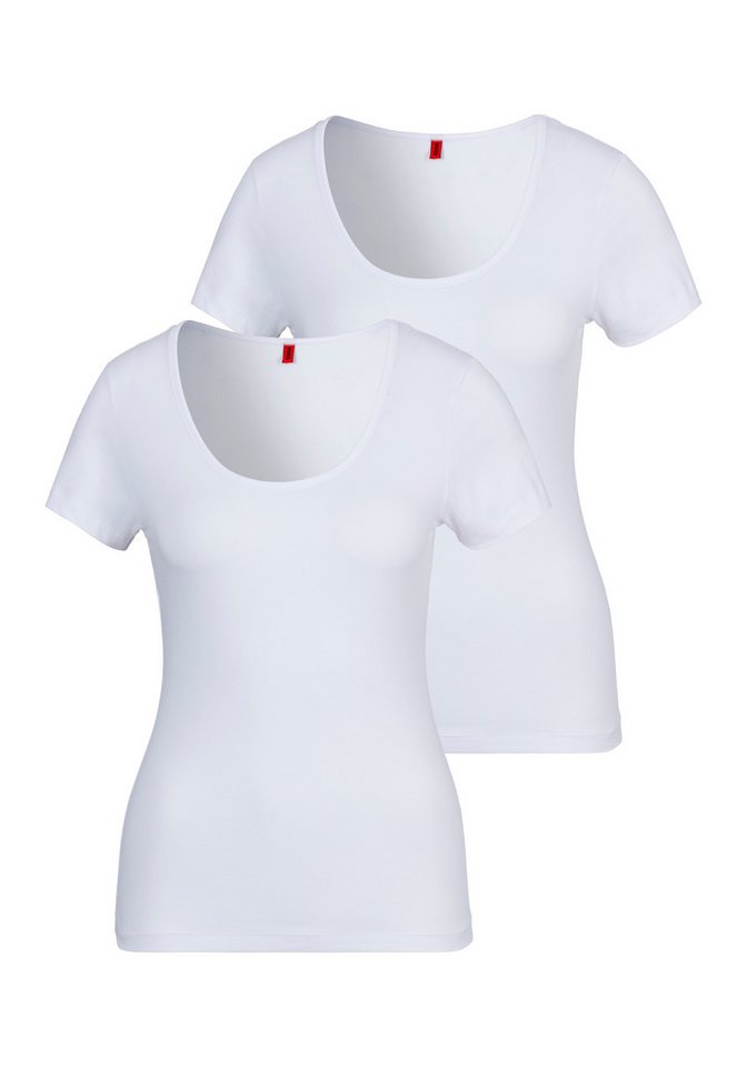 HUGO T-Shirt TWIN (Packung, 2-tlg., 2er-Pack) mit vertikalem Logodruck von HUGO