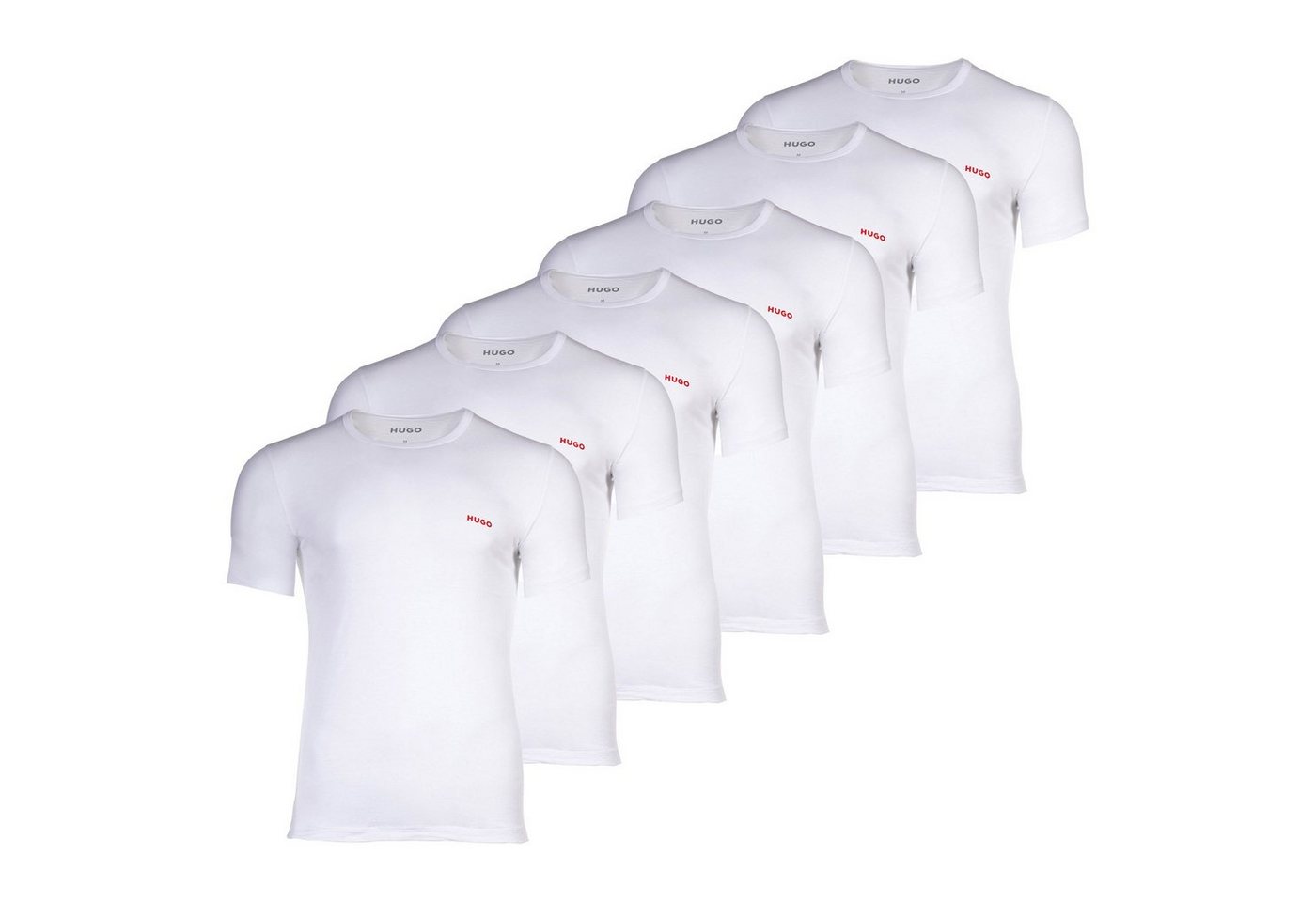 HUGO T-Shirt Herren T-Shirt, 6er Pack - Rundhals, kurzarm von HUGO