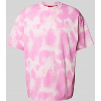 HUGO T-Shirt im Batik-Look Modell 'Dielo' in Pink, Größe L von HUGO