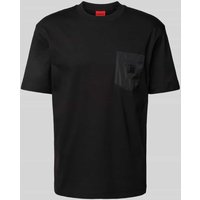 HUGO T-Shirt mit Label-Patch in Black, Größe L HUGO T-Shirt mit Label-Patch in Black, Größe L von HUGO