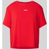 HUGO T-Shirt mit Label-Print Modell 'Clelia' in Rot, Größe S von HUGO