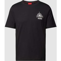 HUGO T-Shirt mit Label-Print Modell 'Dedico' in Black, Größe S von HUGO
