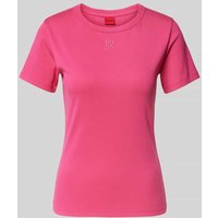 HUGO T-Shirt mit Label-Stitching Modell 'Deloris' in Pink, Größe XL HUGO T-Shirt mit Label-Stitching Modell 'Deloris' in Pink, Größe XL von HUGO