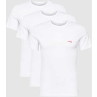 HUGO T-Shirt mit Label-Print im 3er-Pack in Weiss, Größe L von HUGO