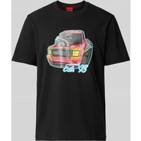 HUGO T-Shirt mit Motiv-Print Modell 'Damotoro' in Black, Größe S von HUGO