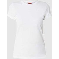 HUGO T-Shirt mit Rundhalsausschnitt Modell 'The Plain' in Weiss, Größe XS von HUGO