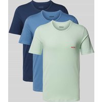 HUGO Regular Fit T-Shirt mit Rundhalsausschnitt im 3er-Pack in Mint, Größe S von HUGO