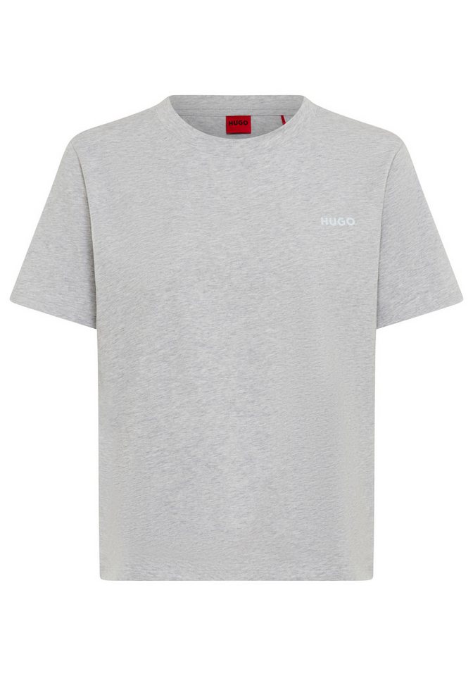 HUGO T-Shirt mit rundem Ausschnitt, regular fit, toniges Markenlogo von HUGO
