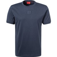 HUGO Herren T-Shirt blau Baumwolle von HUGO