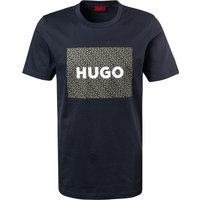 HUGO Herren T-Shirt blau Baumwolle von HUGO