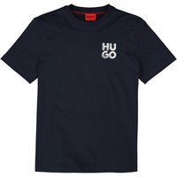 HUGO Herren T-Shirt blau Baumwolle von HUGO