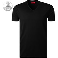 HUGO Herren V-Shirt schwarz von HUGO