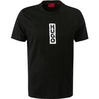 HUGO Herren T-Shirt schwarz Baumwolle von HUGO