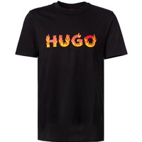 HUGO Herren T-Shirt schwarz Baumwolle von HUGO